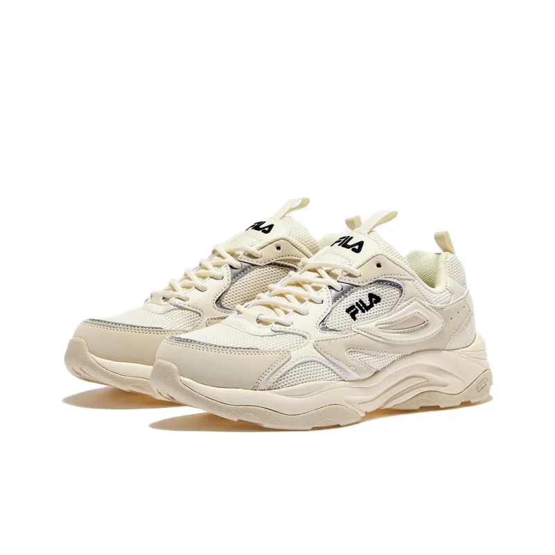 FILA Ray Abrasion Resistant Breathable Low Top Casual Shoes Unisex Beige-2