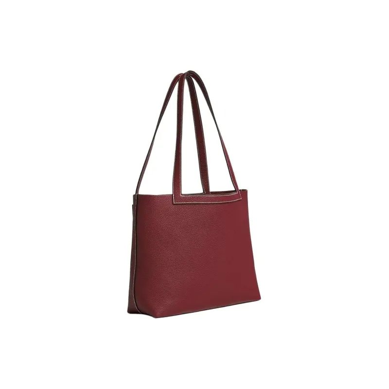HERMES Cabasellier Clemence Calfskin Tote Bag Shopping Bag Shoulder Bag Handbag Women's 55 Rouge Hermes Red-2