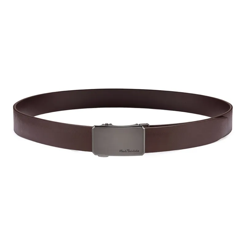 FAIRWHALE Business Vintage Genuine Leather Matte Belt Men's Width 3.5CM-3