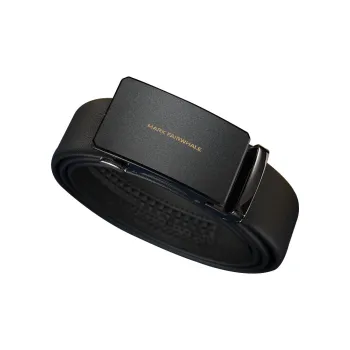 FAIRWHALE Casual Business Automatic Buckle Youth Leather Belts Men's 3.5CM