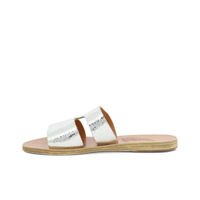 ANCIENT GREEK SANDALS Slide Slippers Women's Silver-0