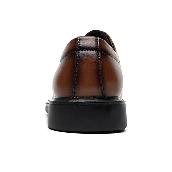 GZZ Dress Shoes Men Low Top Black/Brown-7