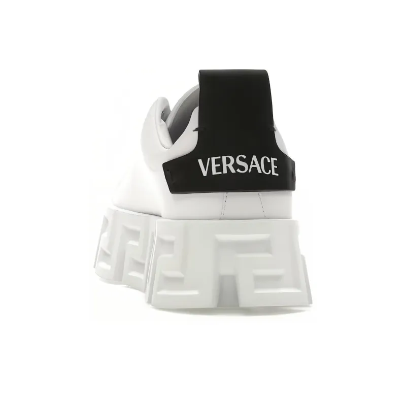 VERSACE Greca Labyrinth Lace Up Black White-4