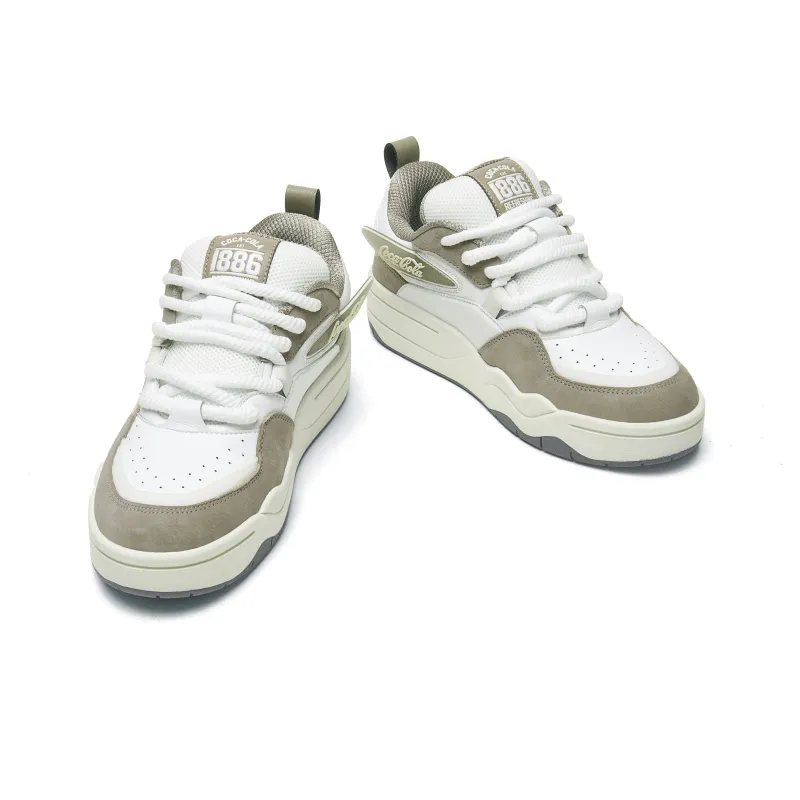 Coca Cola Anti Slip And Wear Resistant Height Increasing Low Top Skateboard Shoes Unisex-9