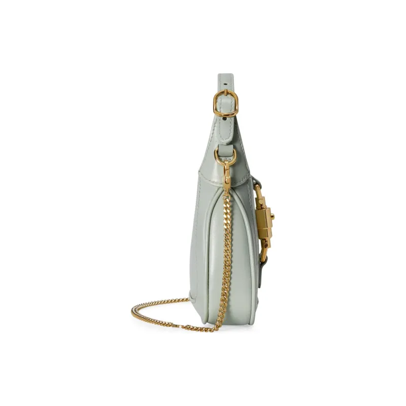 GUCCI Jackie 1961 Leather Shoulder Bag, Crossbody Bag, Handbag Mini Women's Light Green-2