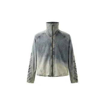 Organic Emotion Denim Jacket Unisex Washed Blue