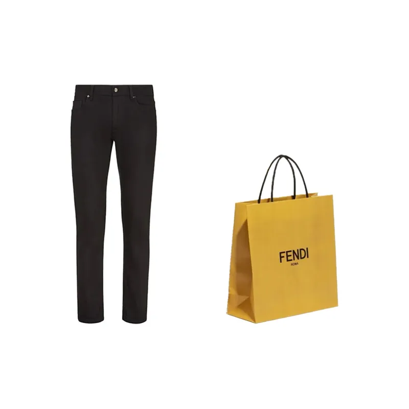 FENDI Ff Embroidered Slim fit Jeans-2