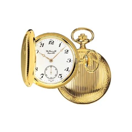 TISSOT Manual Mechanical Movement Brass Pocket Watches 50mm Unisex White T83.4.402.12-1