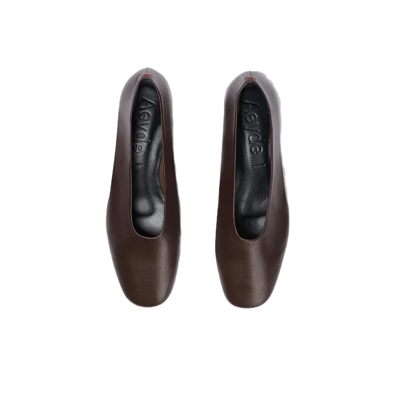 Aeyde Delia Casual Single Shoes 2.5cm Women's Mocha-3