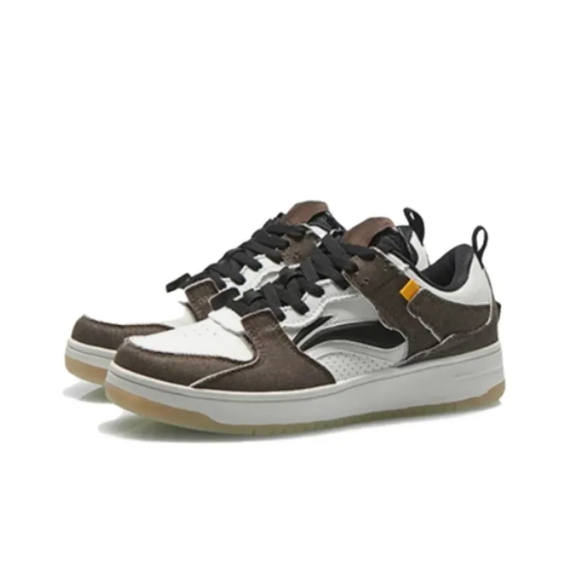 LiNing Layer Pro Durable Lightweight And Breathable Low-Top Skateboard Shoes Men's White Umber-2