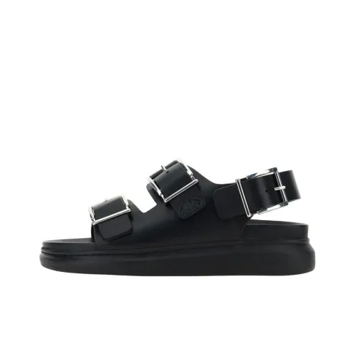 Alexander McQueen Alabama Logo-debossed Leather Sandals