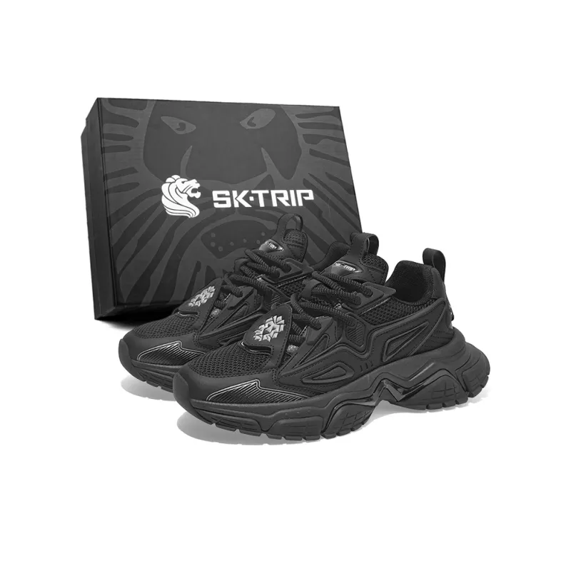 SK.TRIP Bow And Arrow 1 Cushioned Height Increase Wear-Resistant Lightweight Low-Top Chunky Sneakers Unisex-0