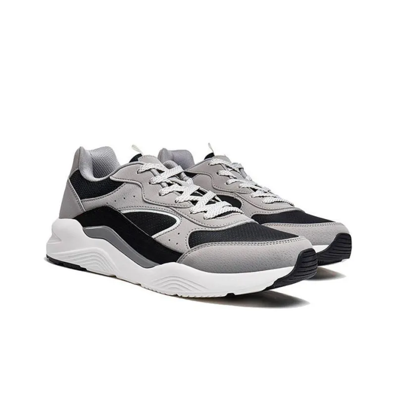 XTEP Lightweight, Wear resistant, And Non slip Low Top Running Shoes Men's Black Gray-4