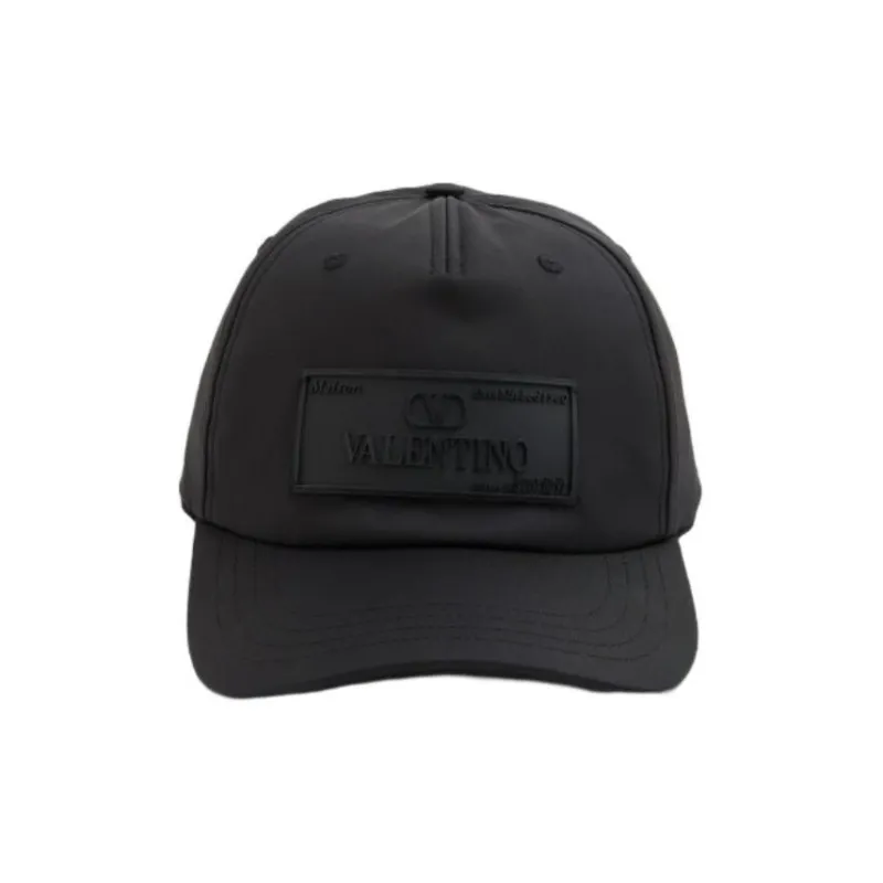 Valentino Cotton Virgin Wool Baseball Caps Men's Black-1