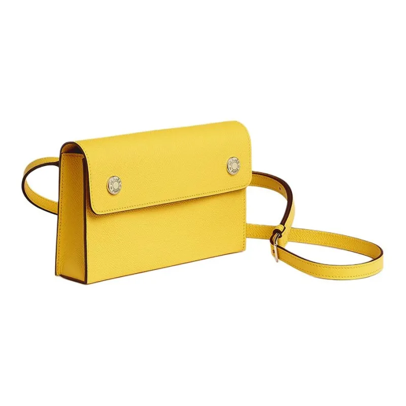 HERMES Epsom Leather Wallets Shoulder Bag Crossbody Bag Women's Naples Yellow-1