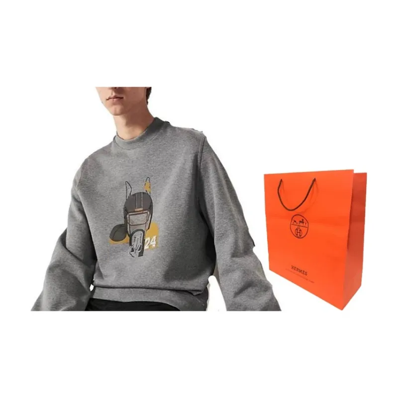 HERMES Sweaters Men Gray-1