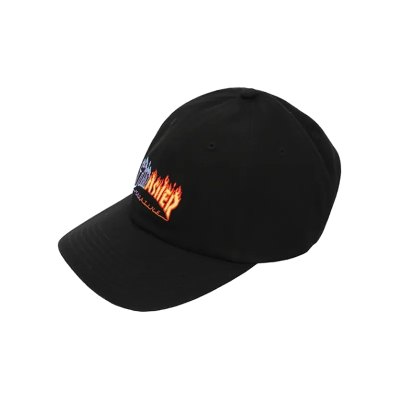 Thrasher Cotton Baseball Caps Unisex Black-0