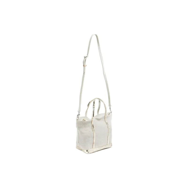 Vanessa Bruno Linen Tote Bag, Shopping Bag, Shoulder Bag, Crossbody Bag, Handbag Trumpets Women's Linen Sand-1