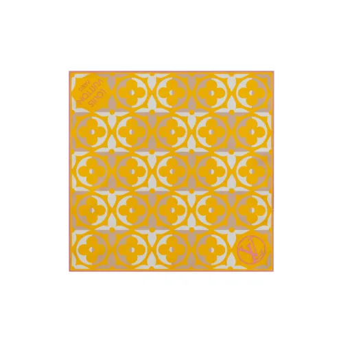 LOUIS VUITTON Silk Scarves Unisex Yellow
