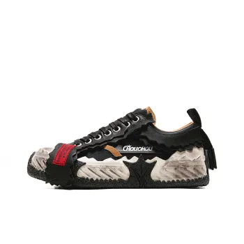 CHOUCHOUS Skateboard Shoes Unisex Low Top Black
