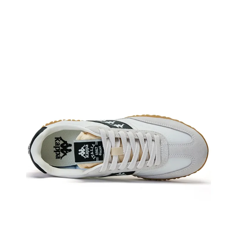 Kappa Non slip Wear resistant Shock Absorption Low Top Casual Running Shoes Unisex Gray-4