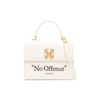 OFF WHITE Jitney 2.8 Quote Top Handle 'Beige/Black'