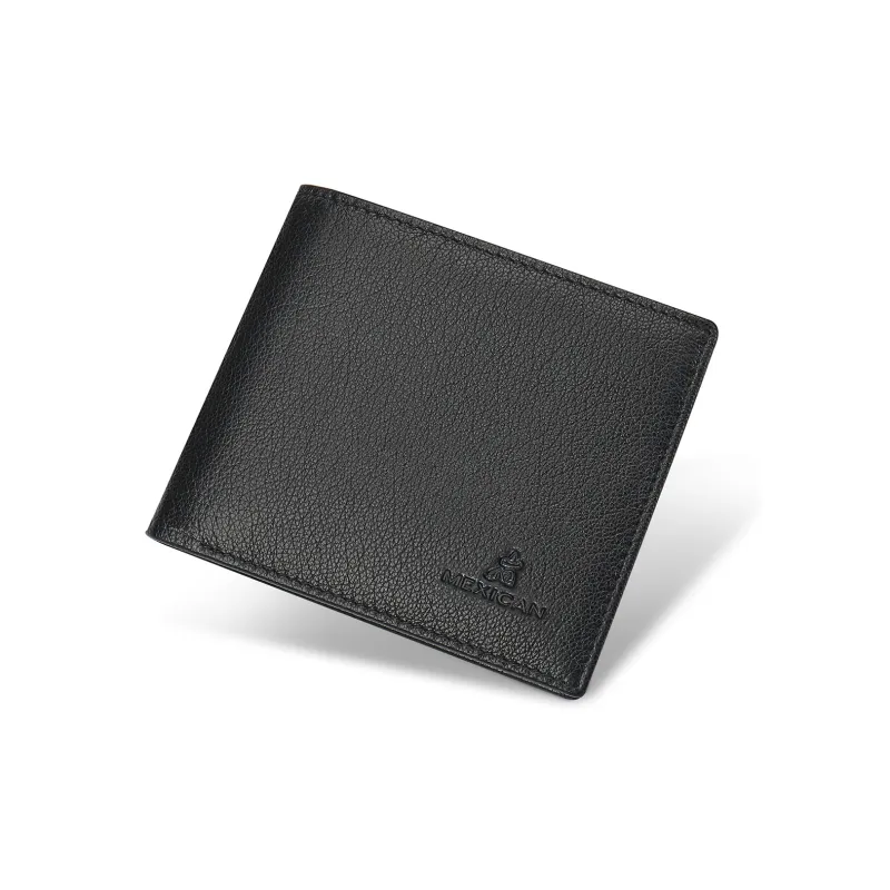 MEXICAN Sheepskin Wallet Regular Men's Black-1