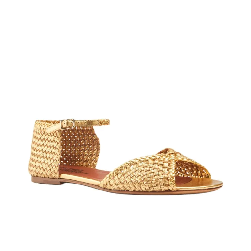 MICHEL VIVIEN Strap Sandals 1cm Women's Gold-2