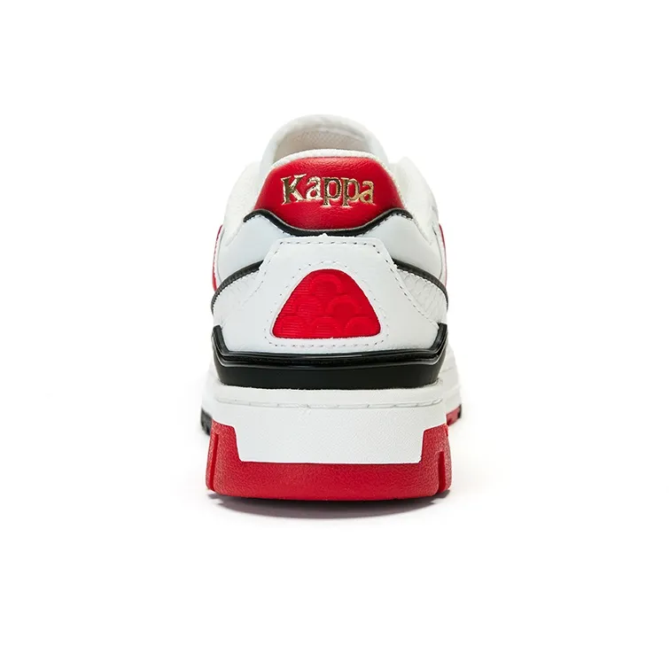 Kappa Cushioning Wear Resistant Low Top Skateboard Shoes Unisex White Red-4