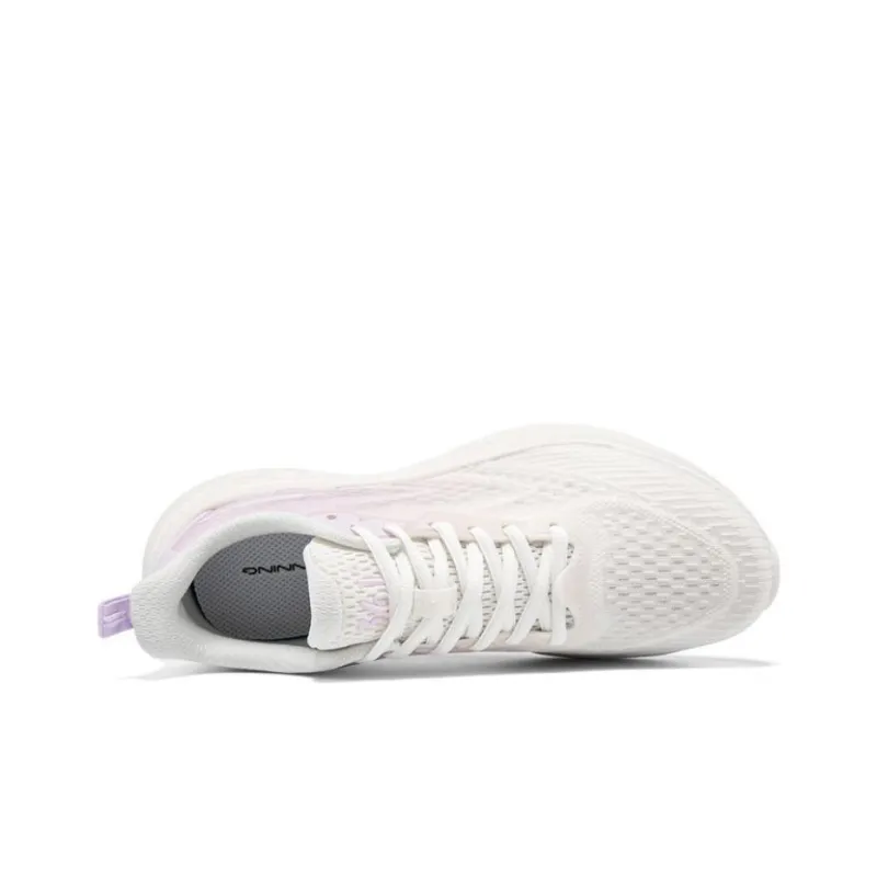 361° Breathable Lightweight Low Top Running Shoes Women's White Purple-1