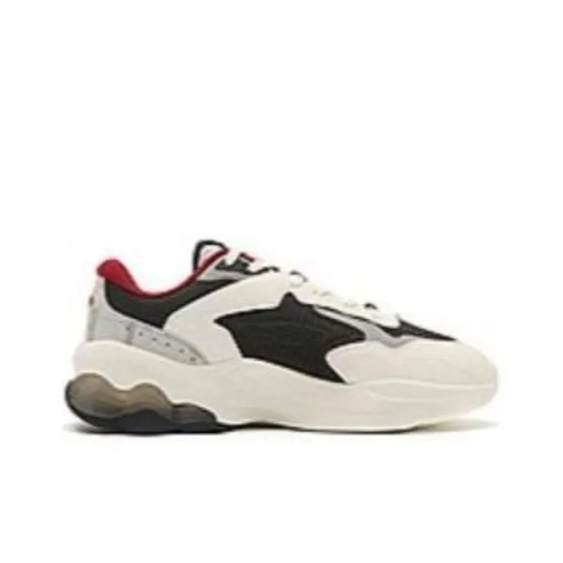 QIAODAN Non slip Lightweight Low Top Casual Shoes Men's White Red Black-1