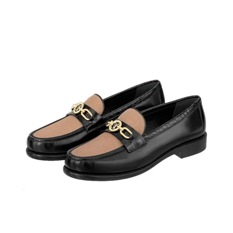 LOUIS VUITTON Lv Chess Loafers 'Black Brown' Women's-2