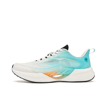 QIAODAN Flying Shadow Team2.0 Wear Resistant Slip Resistant Low Top Q KUNGFU PRO Running Shoes Men's White Blue