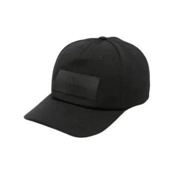Valentino Cotton Virgin Wool Baseball Caps Men's Black
