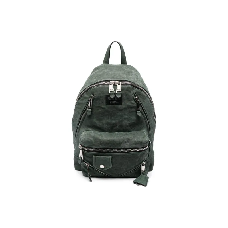 MOSCHINO Logo-appliqué Leather Backpack-0
