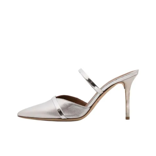 Malone Souliers Frankie Wrap-toe Slippers Women's Silver