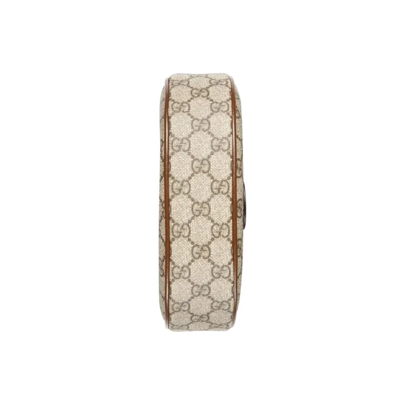 GUCCI Canvas With Leather Binding Crescent Bag, Handbag, Shoulder Bag Women's-6