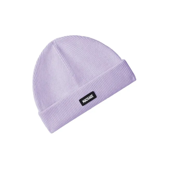 MACKAGE Sheep Wool Polyamide Acrylic Merino Wool Beanies Unisex Purple-1