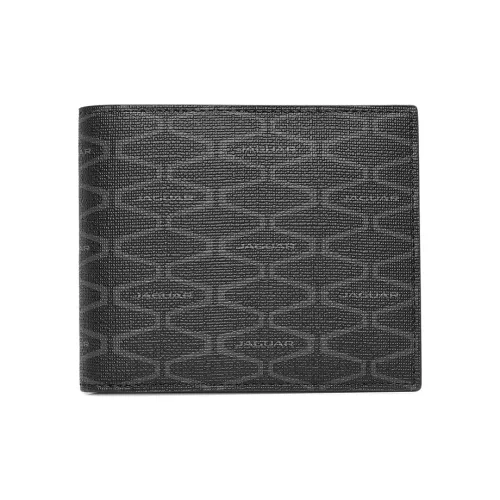 JAGUAR PVC Ticket Clip Card Holder Wallet Regular Men's Black