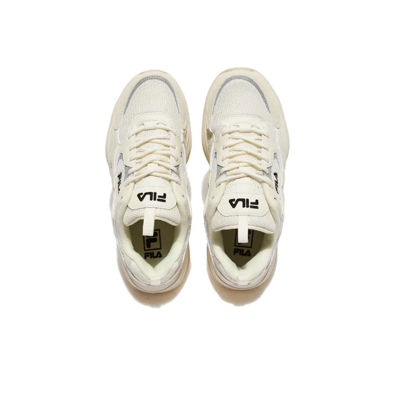 FILA Ray Abrasion Resistant Breathable Low Top Casual Shoes Unisex Beige-3