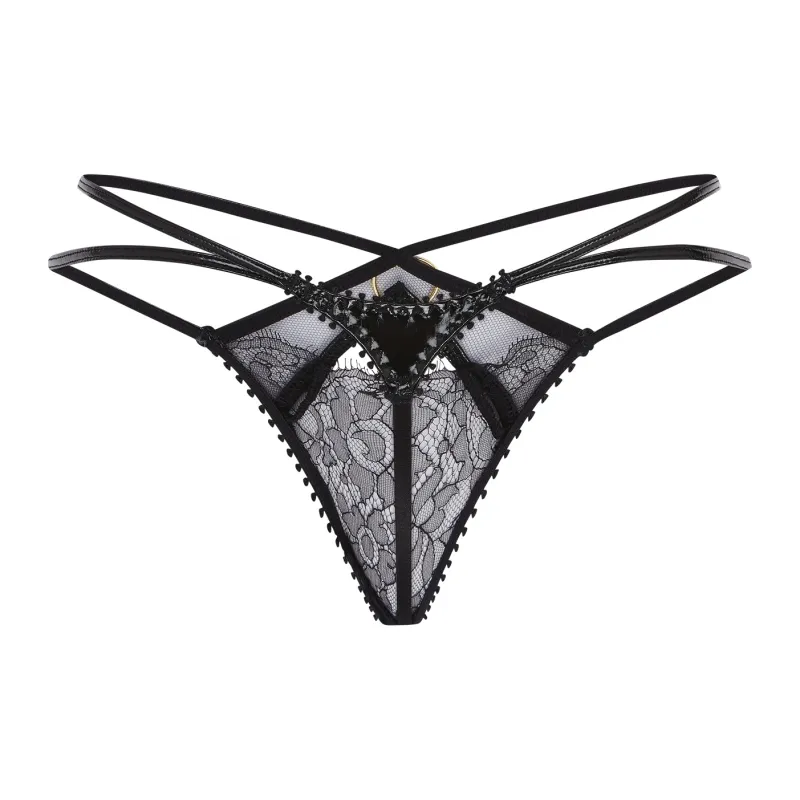 Agent Provocateur Foxie Strappy Floral lace Thong-2