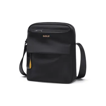 GOLF Oxford Fabric Crossbody Bag Men's Bag Medium Size Men's Black/Raven Gray/Dark Indigo