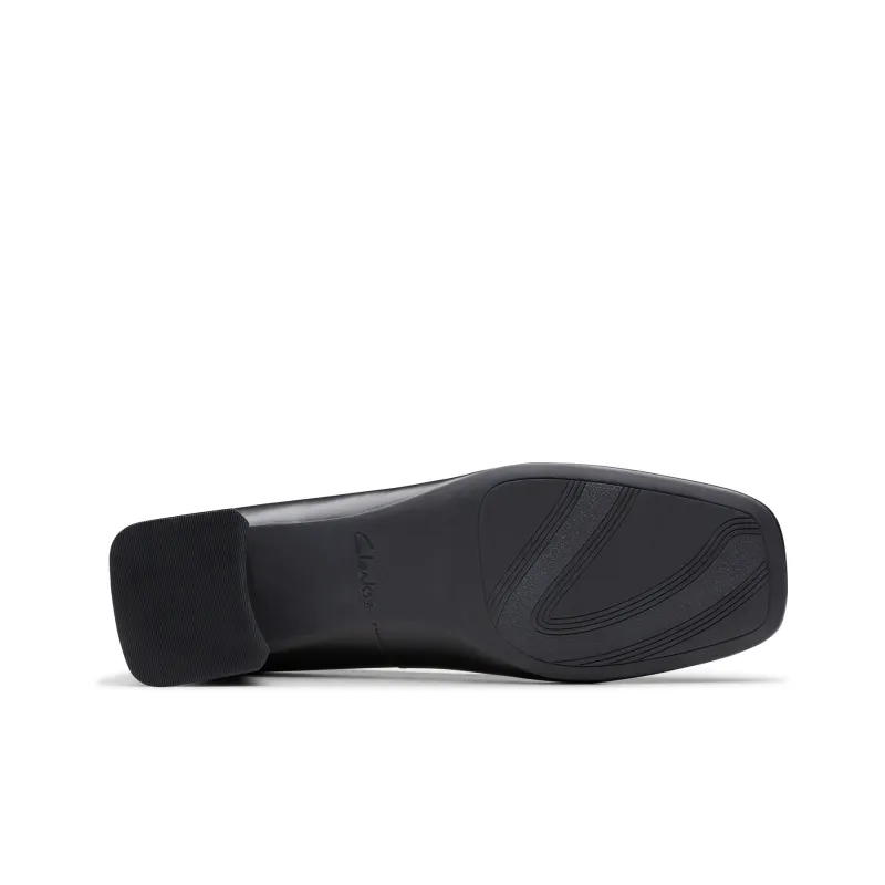 Clarks Chunky Heel Mary Jane Shoes Women's Black-4