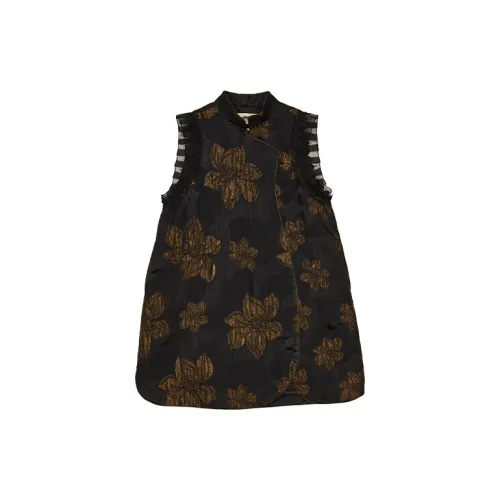 Gichugure Sleeveless Dresses Women's Black/Gold