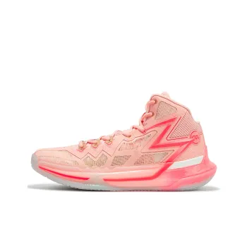 361° BIG3 Future PE Red Cushioning Anti Slip And Wear Resistant High Top Basketball Shoes Men's Pink