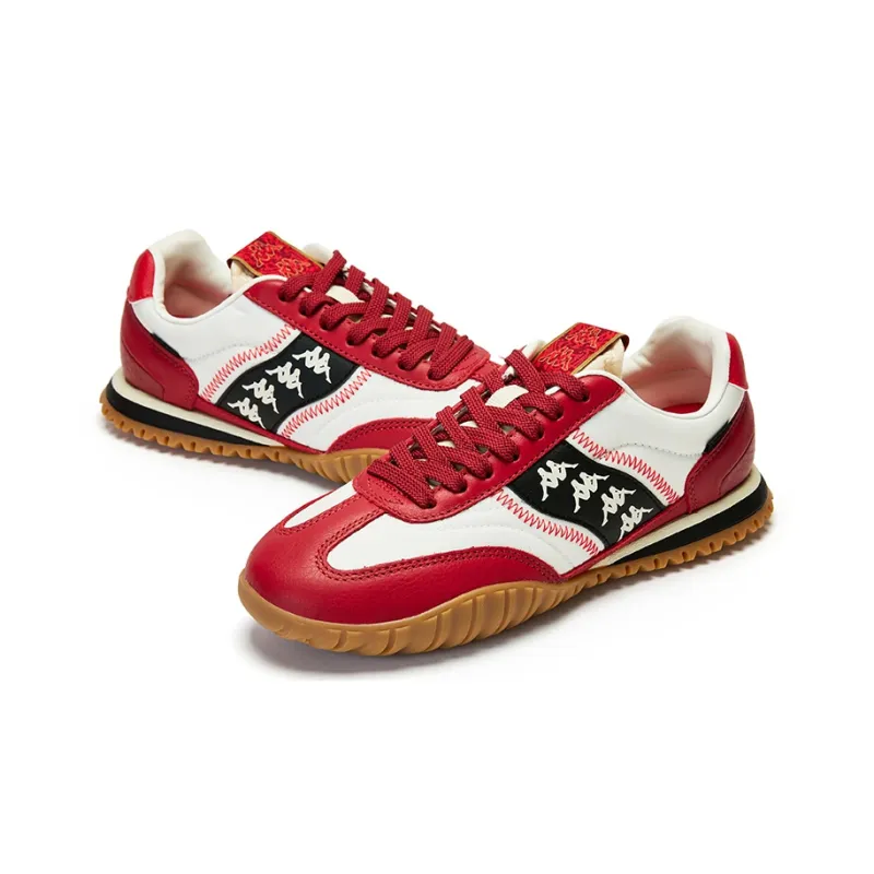 Kappa Cushioning Wear-Resistant Low-Top Casual Running Shoes Unisex Red-3