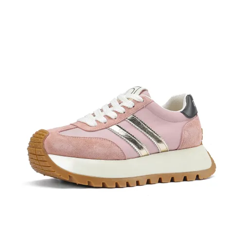 D:FUSE SCANDINAVIA Casual Shoes Women's Low-Top Pink/Gold