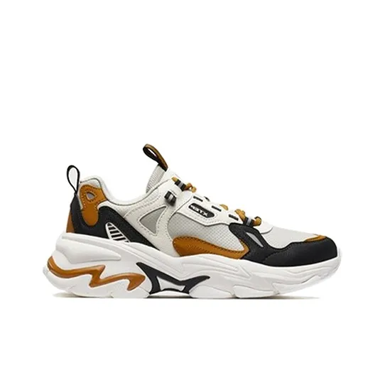 XTEP Xtep Lifestyle Slip-Resistant Breathable Low-Top Casual Shoes Men's White Brown-1