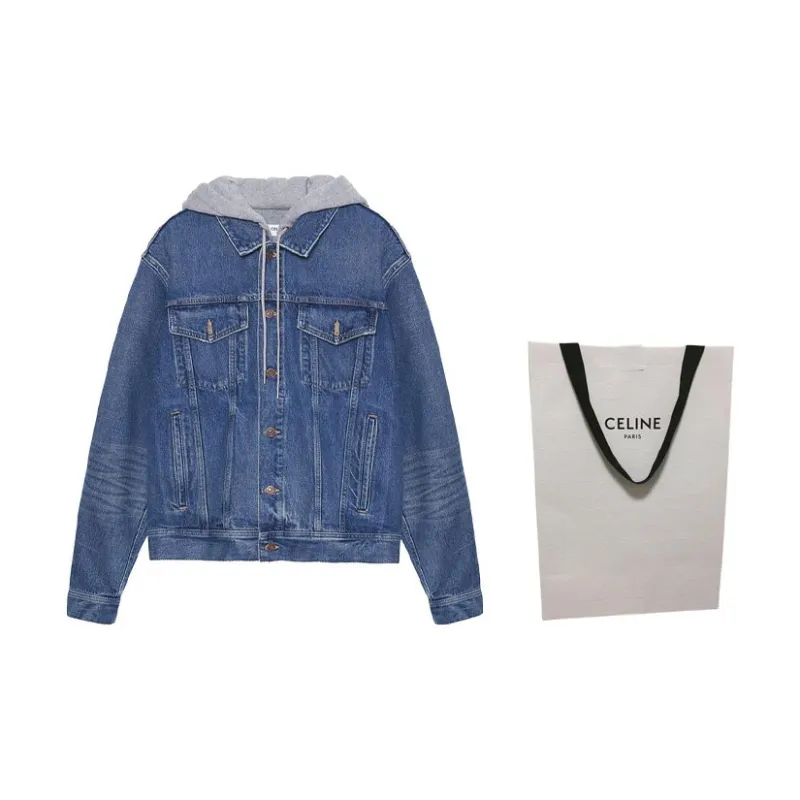 CELINE FW22 Denim Jacket Men's Joint Washable Color-2