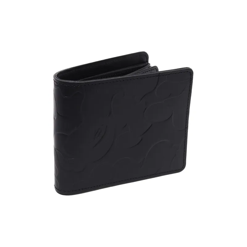 Bape Solid Camo Leather I Wallet Black-1